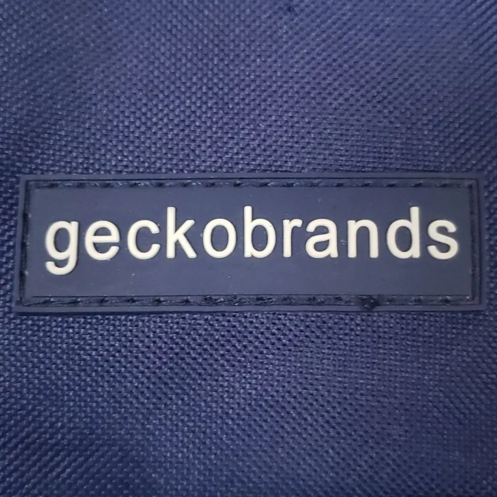 Gecko brands Tote Beach Bag Rainbow Tie Dye Navy Blue White Trim Oversized